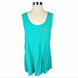Prabal Gurung for Target Teal Pebble Racerback Tank Top - Size Large